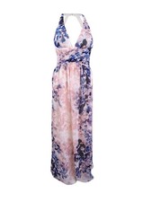 SL Fashions Women's Floral-Print A-Line Gown (8, Multi) 794093604312