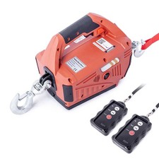Mobile Akku-Hubseilwinde 250 kg / 550 lb 24 V 8 m Funkfernbedienung