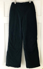 LANDS' END Youth Kids Insulated Waterproof Winter Ski Snow Pants Black Size 12