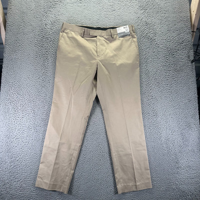 Louis Raphael Pants Men 38x30 Beige Cotton Khakis Straight Slim Workwear Utility