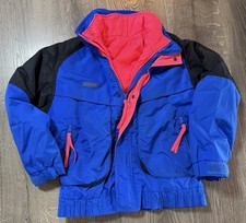 Vintage Columbia youth M 12/14 Powder Keg jacket in blue/ Pink Coral