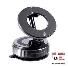 Vacuum Magnetic Suction Car Phone Holder Fold-able and and Hands-Free 360 
