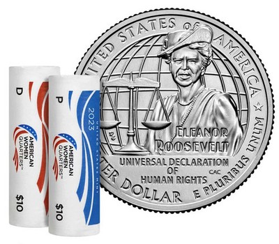 2023 P&D Eleanor Roosevelt 2 Coin Quarter Set Uncirculated - From U.S. Mint Roll
