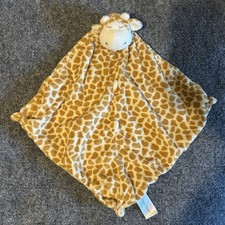 Angel Dear Tan Giraffe Baby Lovey Security Blanket Knotted Corners Soft Plush