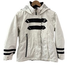 Obermeyer Juniors Ski Snowboarding Mekayla Hooded Jacket White Size 10