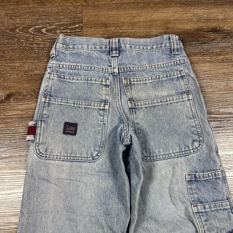 Jean vintage Lee Riders niños talla 8R Y2K patinador carpintero grunge holgado denim Foto 2 de 4