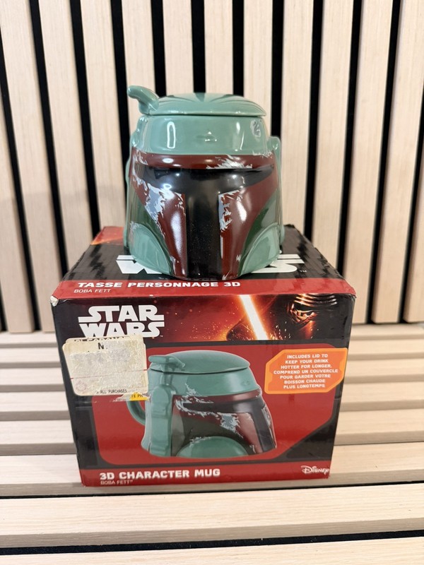 Star Wars Boba Fett 3D Character Mug With Lid Underground Toys 