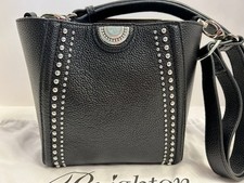 Brighton Joni Small Bucket Bag in Black Pebbled Leather H44423 