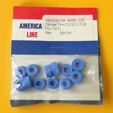 12x Aurora or AW Tuff-Ones Silicone Tires by American Line - Lt Blue - NEW