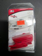 BOHNING 2 INCH BLAZER VANE - 36 PACK - 2 RED  1 WHITE W/ VICTORY EASTON GOLDTIP