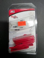 BOHNING 2 INCH BLAZER VANE - 36 PACK - 2 RED & 1 WHITE W/ VICTORY EASTON GOLDTIP