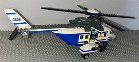 Lego 3658 City Police Helicopter Complete Set With Minifigures Manuals