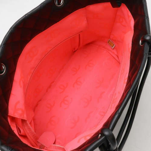 CHANEL Cambon Line Coco Mark Large Tote Shoulder Bag Soft Calf Bla... GZl15vd4 - Picture 7 of 10