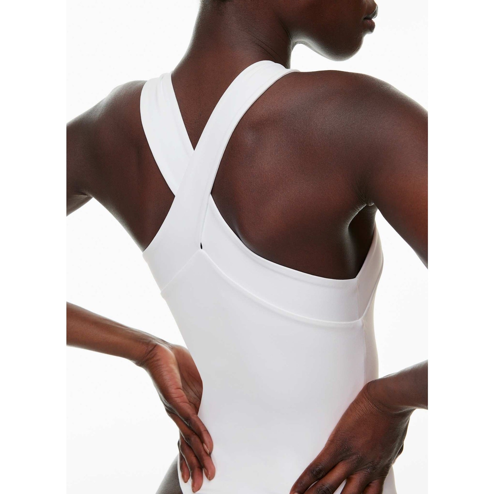 Aritzia Babaton Steel Blue Contour Criss Cross Ha… - image 6