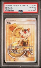 PSA 10 Nita #180 Full Art 2019 Pokemon Sun & Moon SM Team Up GEM MINT