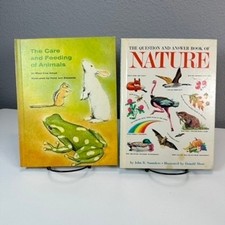 VTG 1964 The Care and Feeding of Animals Question and Answer Nature Books 60s