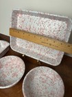 Crow Canyon Enamelware Childrens First Bake Set Splatter Pink Marble 4 PCS — photo 5