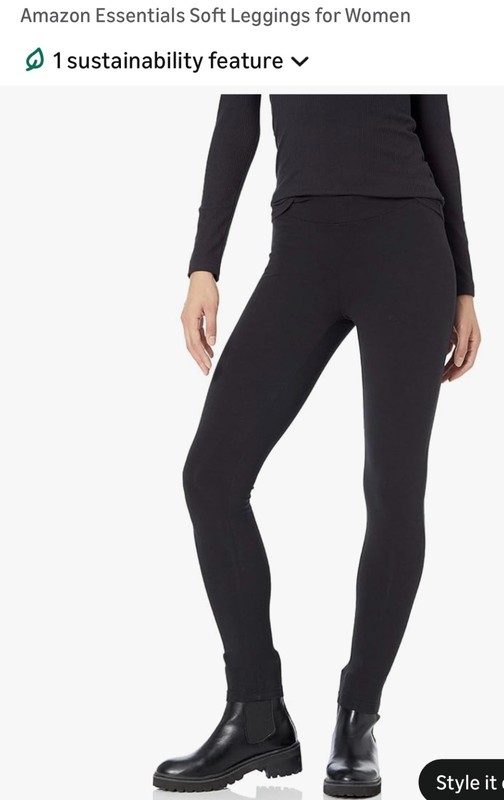 NEW Women's Amazon Essentials  Leggings Size XXL Black