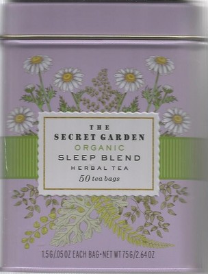 The Secret Garden Tea Tin of Tea Sleep Blend 50 tea bags EXP 11/27