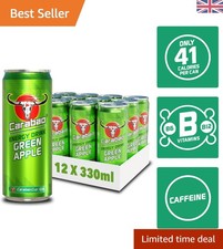 Energy Drink in Green Apple Flavor, 12 x 330ml Cans - Refreshing Boost