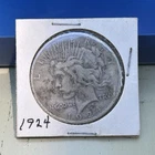 1924 Peace Dollar $1 90% Silver Business Strike Philadelphia US Coin KM#150