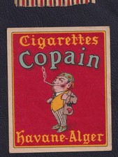 Ancienne étiquette paquet allumettes Belgique BN230398 Cigarettes Copain Algérie