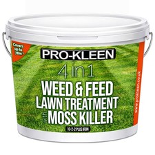 ProKleen Weed & Lawn Feed Moss Killer Treatment Grass Iron Fertiliser NPK 2.5KG