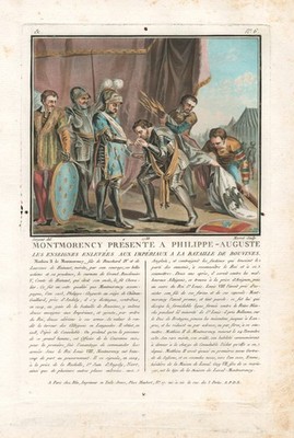 Mathieu II Montmorency Philippe II Auguste roi King Schabkunst Mezzotint 1788