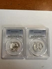 1950 25c PCGS MS63 & 1962 25c PCGS PR65 Both 90% Silver