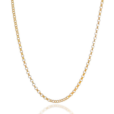 Rolo Kette Halskette 2 mm massiv 14K Gelbgold 16'' feiner ausgefallener Schmuck