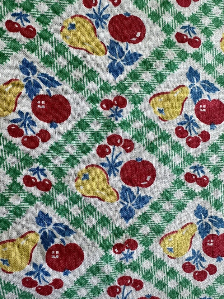 Vintage Multicolor Novelty Fruit Feedsack Feed Sack / Feed Sack Fruits eBay