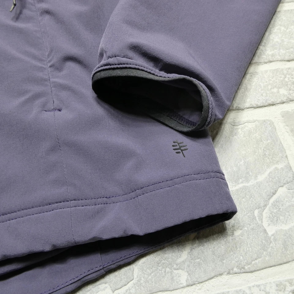 Chaqueta con capucha Royal Robbins para mujer talla pequeña púrpura cremallera completa tecnología elástica Foto 2 de 4