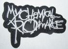 MY CHEMICAL ROMANCE IRON ON PATCH Black White Embroidered Rock n Roll — photo 1