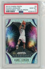 2019 Panini Prizm Basketball #8 Kawhi Leonard Fireworks-Mojo Prizm #06/25 PSA 10
