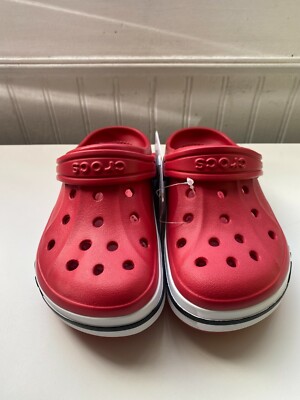 CROCS BAYABAND CLOG K PEPPER RED 205100-6EN SIZE C8 NEW WITH TAGS
