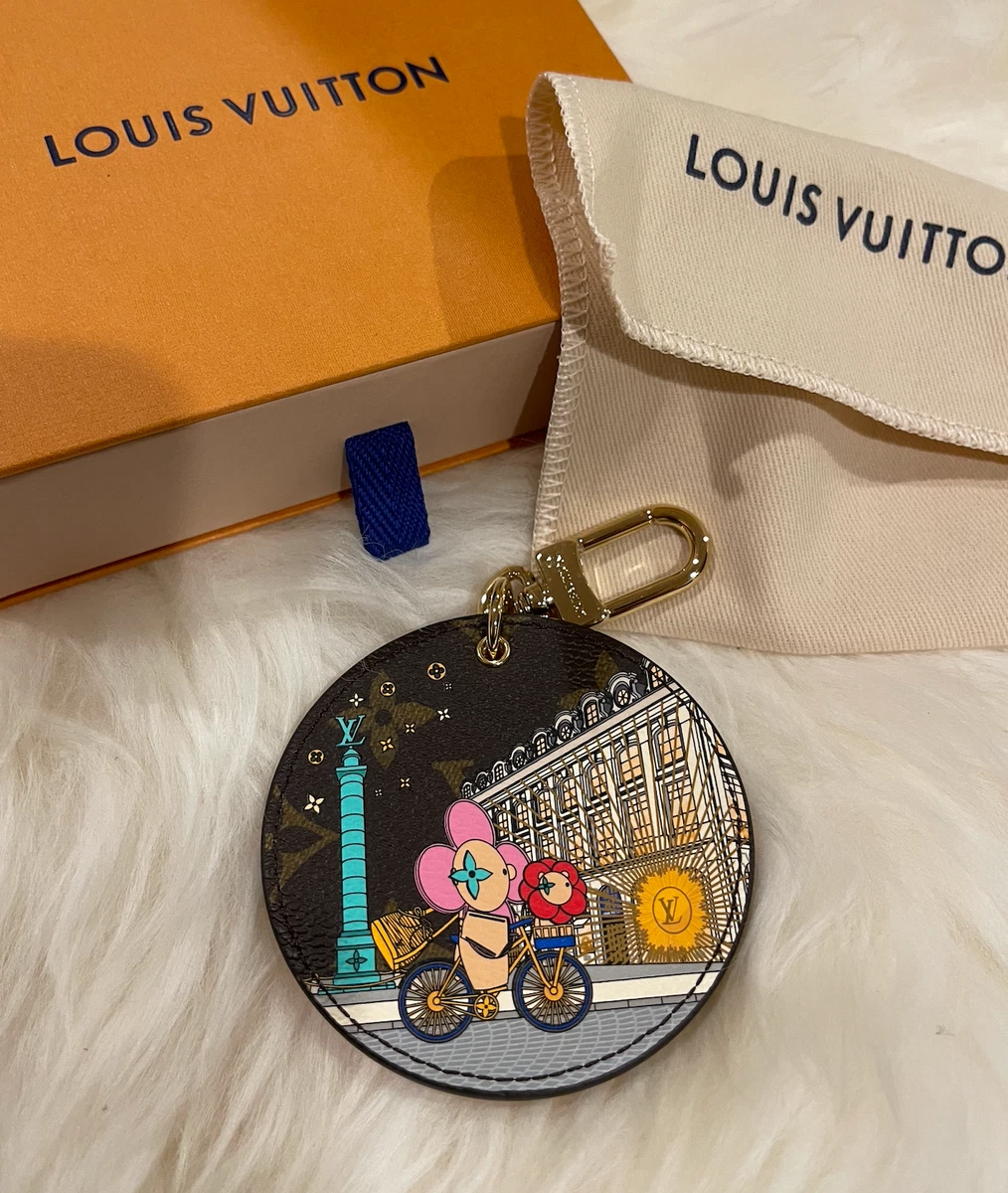 Louis Vuitton Bag Charm Keychain Speedy Purple Gold LV Logo Ladies  Accessories