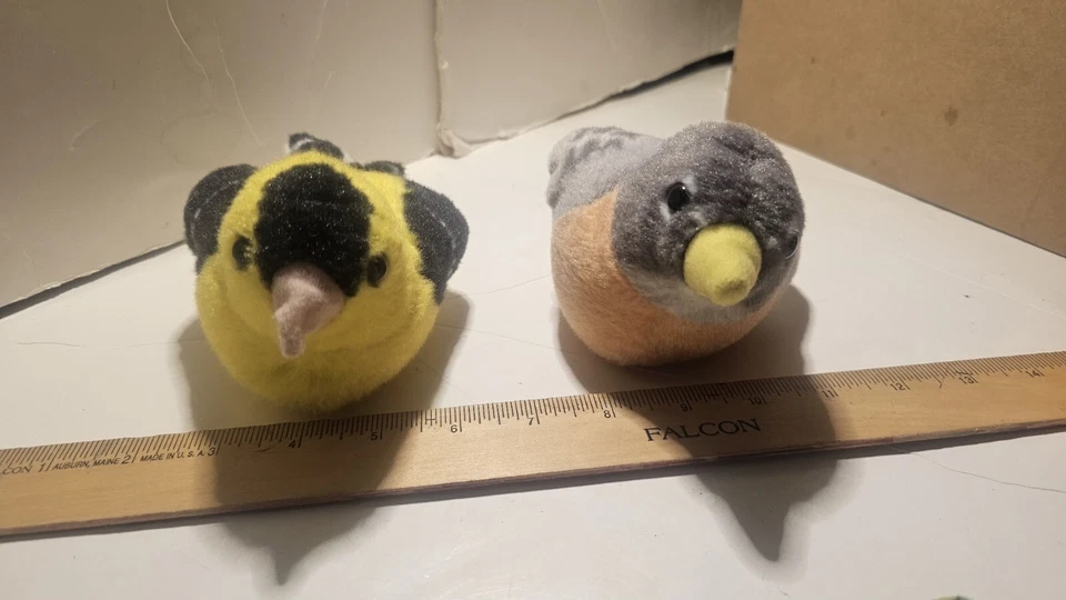 Vintage K & M INTERNATIONAL Plush WORKING SINGING BIRDS Chickadee Robin Audubon - Image 4 of 4