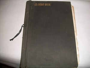 1901--THE IDEAL SCRAPBOOK--100's of News Clippings--Free Shipping