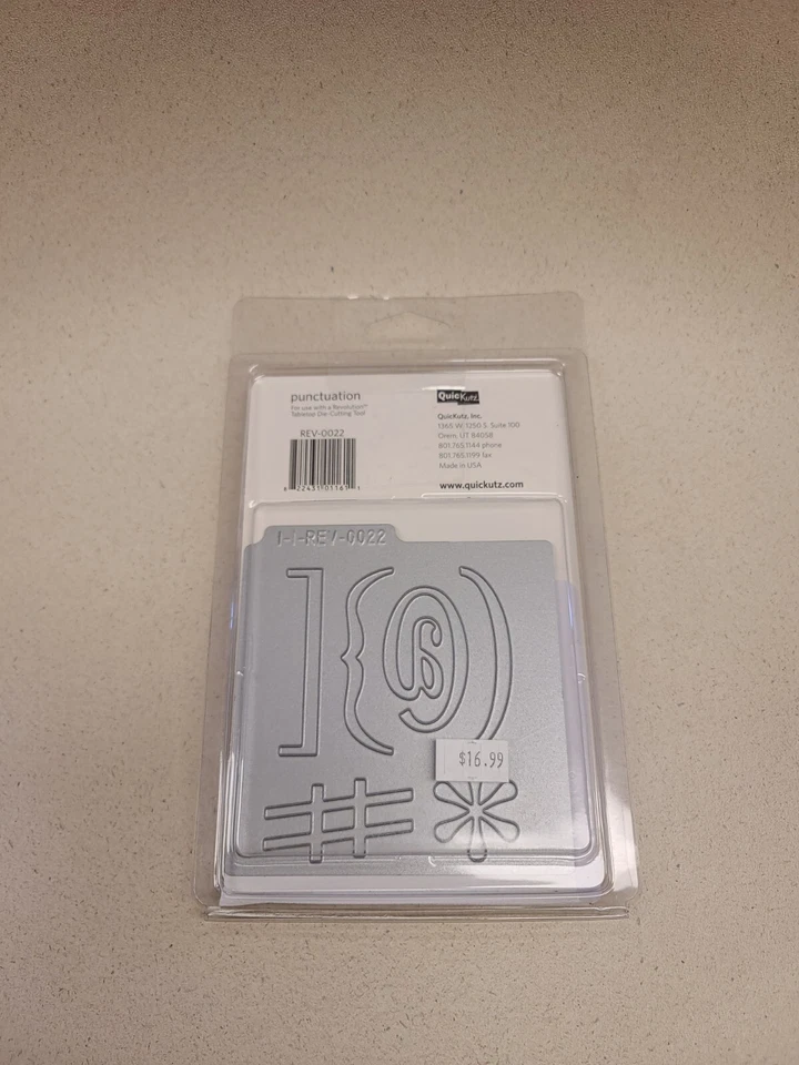 QuicKutz Punctuation 4x4 Cutting Die for Revolution Die Cutting Tool REV-0022 - Image 2 of 2