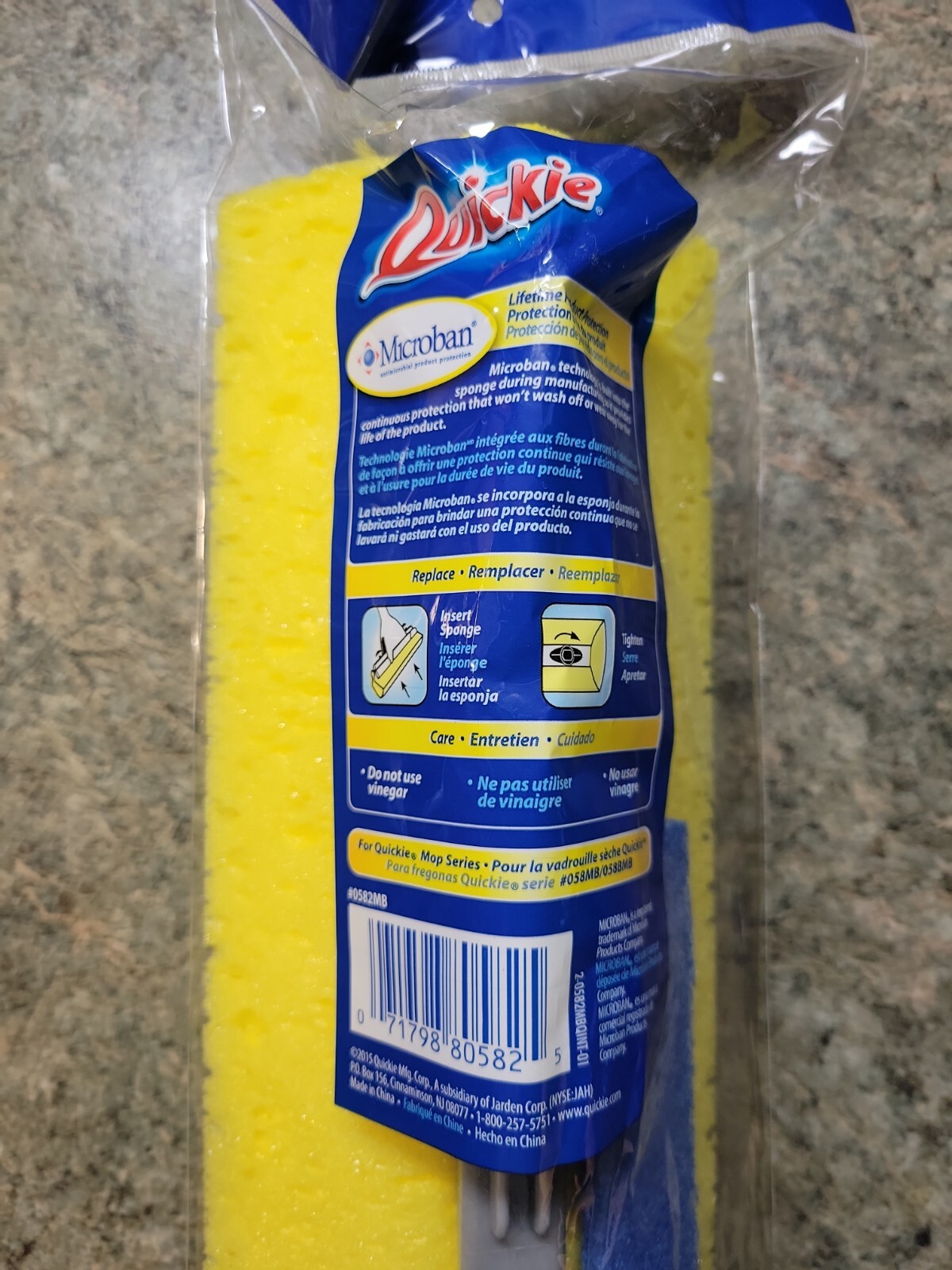 Quickie Roller Mop Refill Microban Extra Absorbent Scrub Cleaning Type M 058BMB