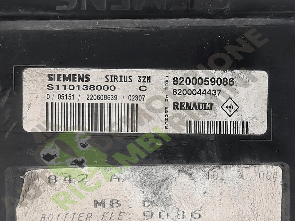 K4M712 CENTRALINA INIEZIONE RENAULT SCÉNIC «I» (2000) 1.6 GPL, 16v. Multispac... - Immagine 2 di 3