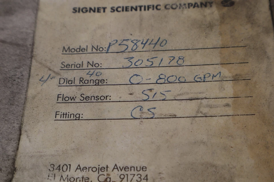 BRAND NEW SIGNET SCIENTIFIC P58440 FLOWMETER STOCK 2355 - Image 2 of 4