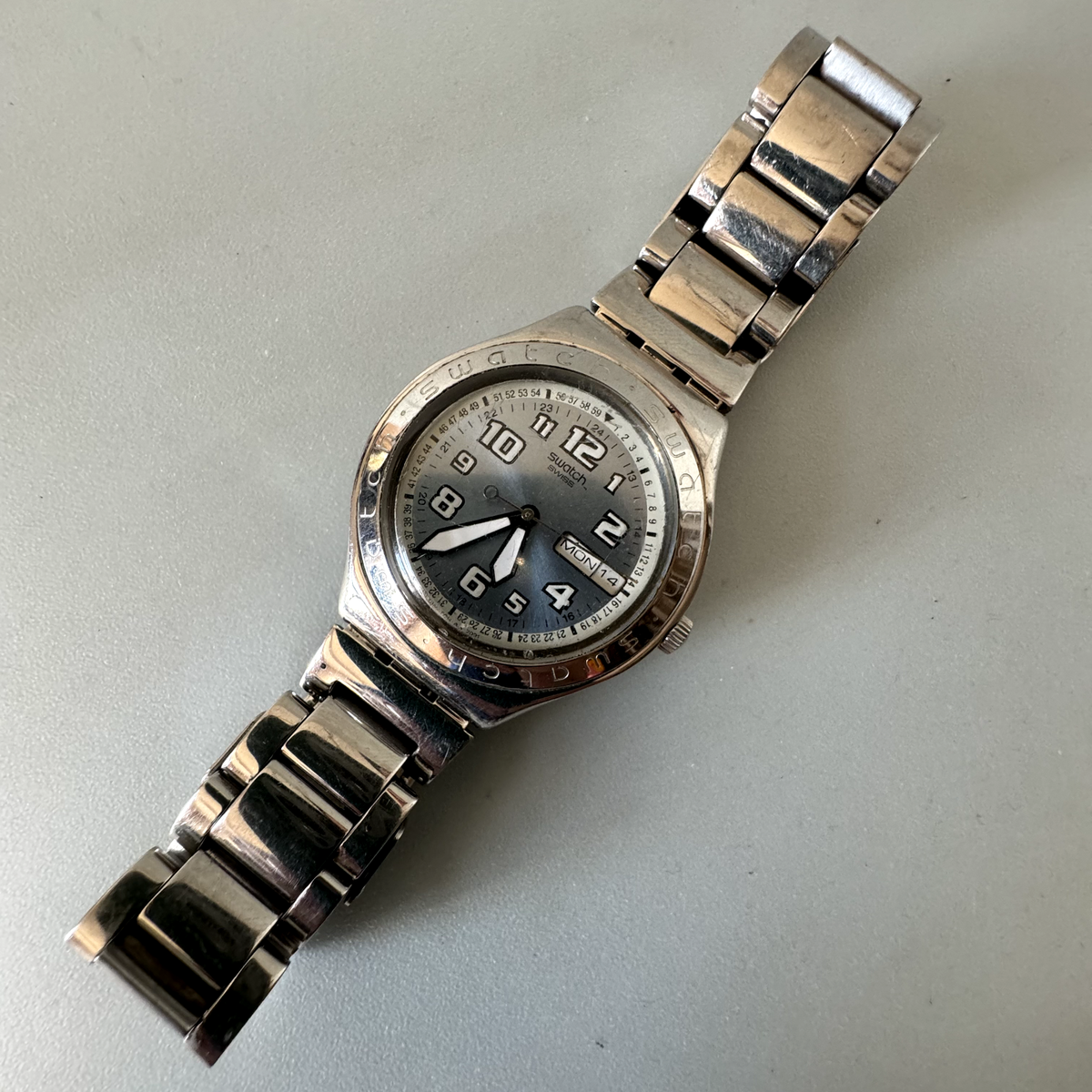 Swatch Watch COOL DAYS LIGHT BLUE Irony YGS724G 2002 Stainless