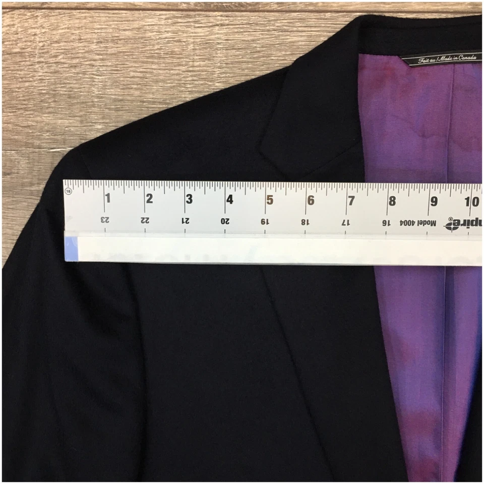 SAKS FIFTH AVE 男式西装外套运动外套休闲夹克尺寸 42L 100% 羊绒套装 — 第 4/4 张图片