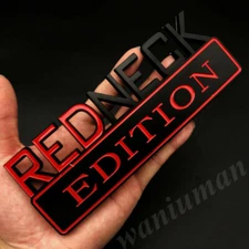 3D Black REDNECK EDITION Car Trunk Rear Fender Emblem Badge Decals Sticker