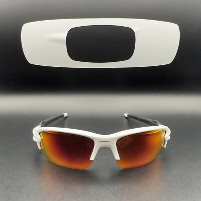Oakley Flak 2.0 Polished White w/Prizm Ruby Lenses | eBay