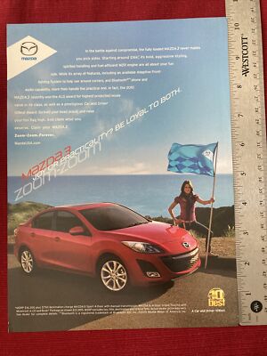 2010 Mazda3 Zoom-Zoom Car Print Ad  - Great To Frame!