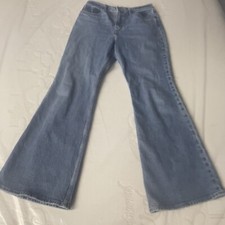 Levi s 70s High Flare Jeans Women s 31 Blue Big E Premium Denim Wide Leg W31 L31
