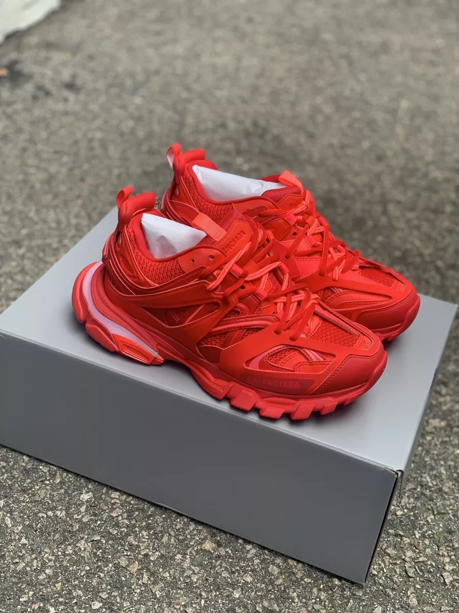 Balenciaga Red LED Track Sneakers Size 11