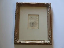 VINTAGE ETCHING WITH COA AFTER RENOIR SUR LA PLAGE FRAMED IMPRESSIONIST MASTER